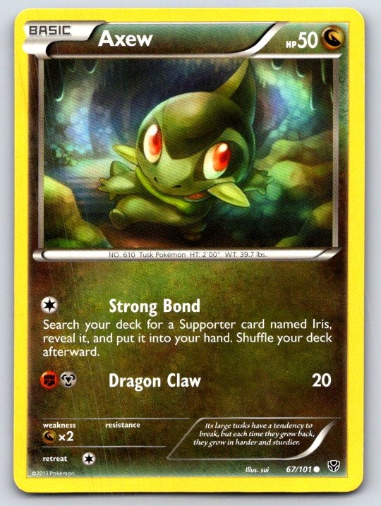 Axew 67/101 Common Plasma Blast LP Pokemon TCG