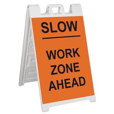 Zoro Select 130-Wlgq3626-Obeg Barricade Sign, Plastic, Engineer, 45 In Height,,