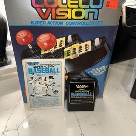 Colecovision Console System 2 Controllers No Cords - Untested W/ Super Controls