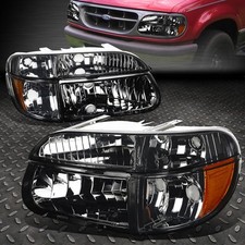 For 95-01 Ford Explorer Smoked Housing Amber Corner Headlight Bumper Head Lamps For 95-01 Ford Explorer Smoked Housing Amber Corner Headlight Bumper Head Lamps