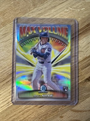 2025 Bowman Chrome Matt Shaw - Max Volume RC Rookie #MV-3 Cubs