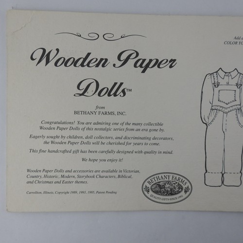 Vintage Betsy McCall Wooden Paper Doll Set New Sealed Bethanny Farms 60s Style - Picture 10 of 10