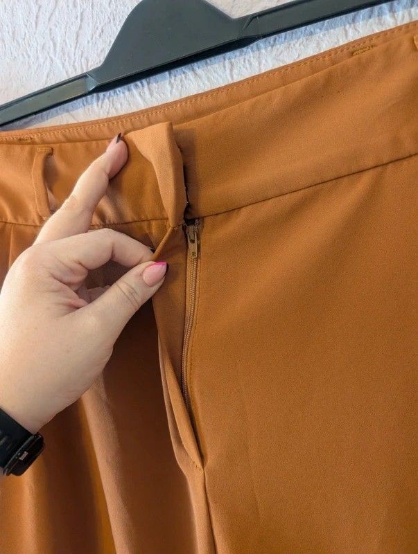 George Rust Brown Wide Leg Pleated Trousers UK 16 Tailored Smart Workwear image 4