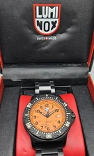 Luminox (Series 8400)  200M Men's Diver Watch **Rare** Orange