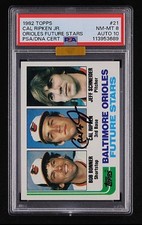 1982 Topps Cal Ripken JR RC MBA GOLD Diamond #21 Orioles PSA 8 Auto 10 Rookie
