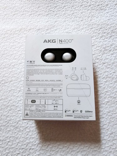AKG N400 True Wireless Bluetooth Earphones ANC Canal Type (Silver) - 第 2/2 張圖片