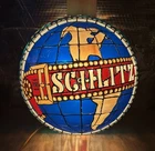 Vintage 1970s Schlitz Beer Stained Glass Looking Hanging Globe Dome Light