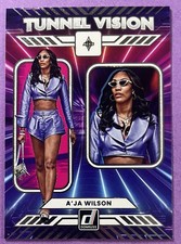 A'Ja Wilson 2025 Panini Donruss WNBA TUNNEL VISION INSERT Card #13 ACES
