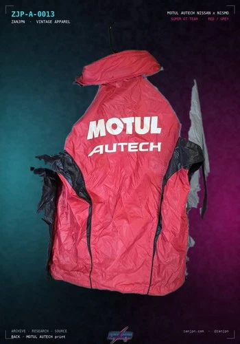 Motul Autech Nissan NISMO Super GT Team Windbreaker Jacket Red Grey Men's XS image 2