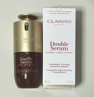 Clarins Double Serum Complete Age-Defying Concentrate 1oz  Firm Smooth Boost  