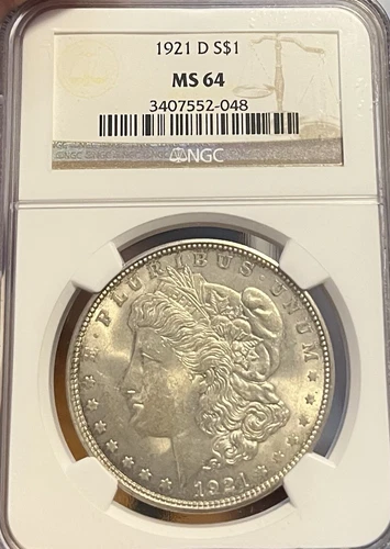 1921-D NGC MS64 Morgan Silver Dollar