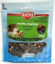 Kaytee NEW Healthy Toppings Mixed Fruit Treats 1.6 oz for Rabbits and Hamsters
