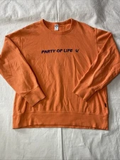 Uniqlo Keith Haring Party of Life V Sweatshirt Orange Pullover Size XL