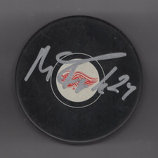 MARTIN FRK SIGNED DETROIT RED WINGS HOCKEY PUCK w/ COA