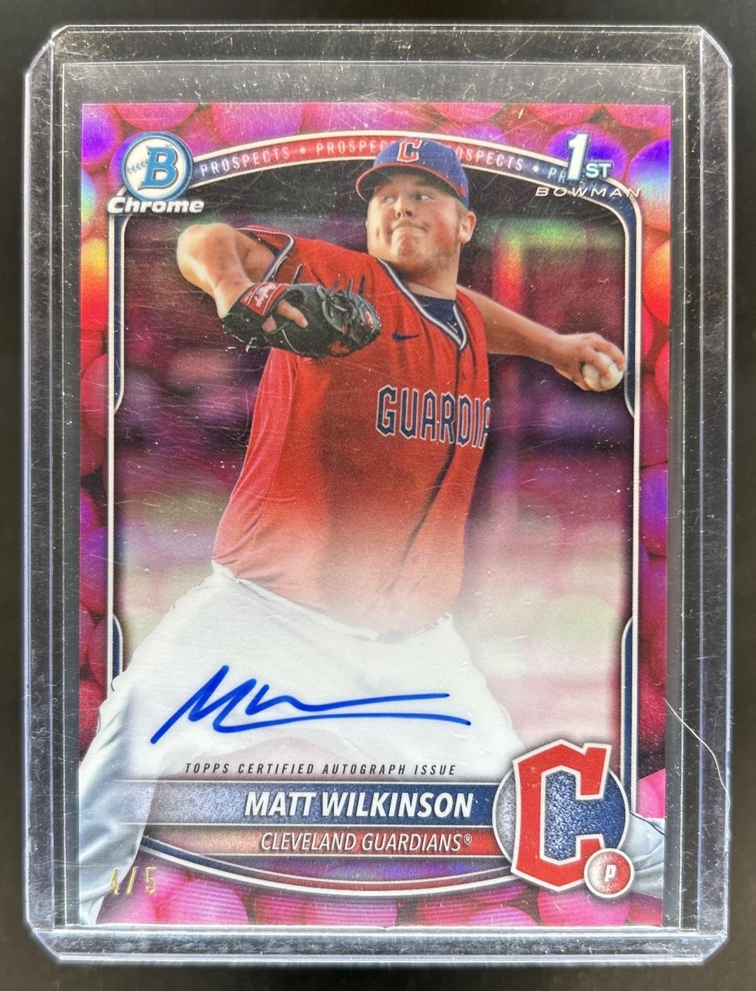 2025 Bowman Matt Wilkinson Chrome Auto Gum Ball Refractor 1st #/5 Guardians
