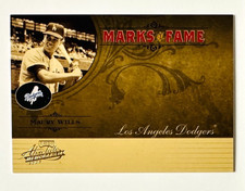 2005 Donruss Absolute Memorabilia Maury Wills Card Marks of Fame #/150 Dodgers