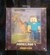 2015 MINECRAFT MINING STEVE 5" FIGURE W/PICKAXE RARE NEW Damaged BOX B2-E7