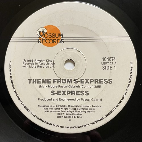 S-express Theme From S-express Vinyl Record 7” 45 RPM 104874 Possum 1988 - Picture 13 of 24