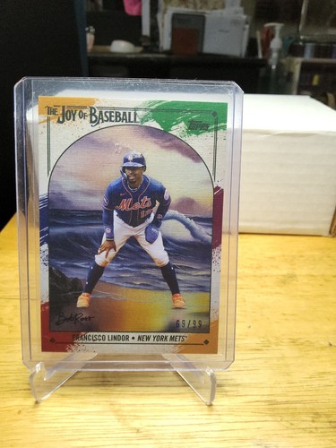 2023 TOPPS BOB ROSS the Joy Of Baseball Francisco Lindor #61 Paint Splatter /99