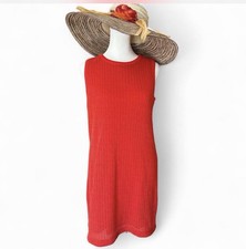 Women’s Crochet Mini Dress By J. Crew, Beautiful Blood Orange Color, Size Small