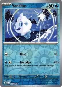 Vanillite Reverse Holo SV: White Flare 027/086 NM Common