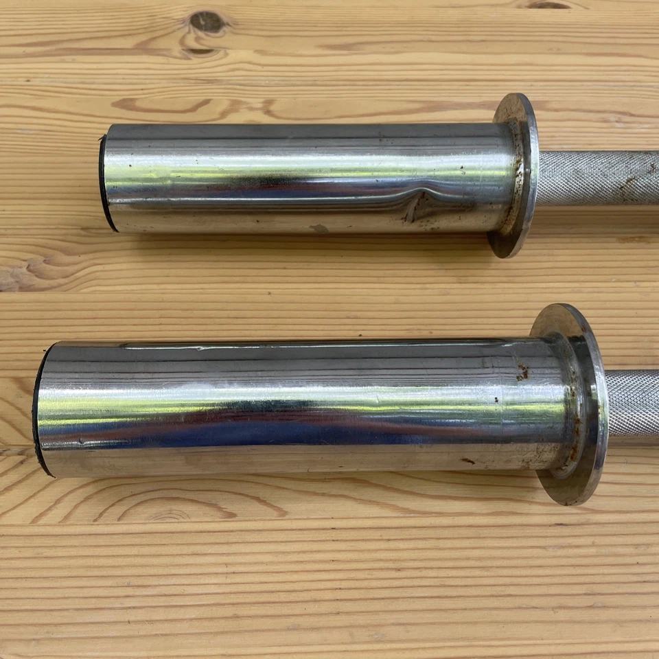 Juego de 2 barras de mancuernas Golds Gym Olympic de 2 placas de pesas de mano de 20 pulgadas Foto 3 de 4