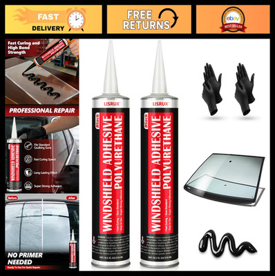 2 Pack Windshield Adhesive Sealant - High Bond, Quick Curing, Weather Resistant