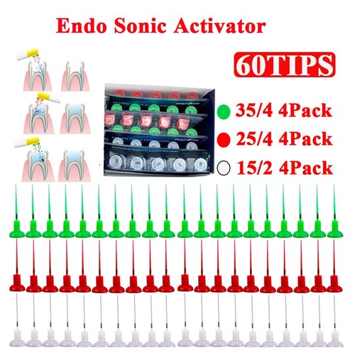 Dental Endo Activator Tips Sonic Irrigator Root Canal cleaning 60 tips NO Break - Picture 3 of 9