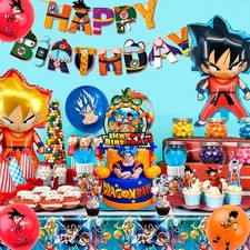 111 Anime Dragon Ball Z Birthday Party Decoration Goku Tableware Balloons Plates
