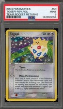 Pokemon Togepi Reverse Holo Team Rocket Returns 50/109 PSA 9 Mint DAMAGED