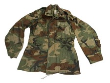 US Army M65 Woodland Camo Field Jacket Coat Cold Weather Small Regular W/liner