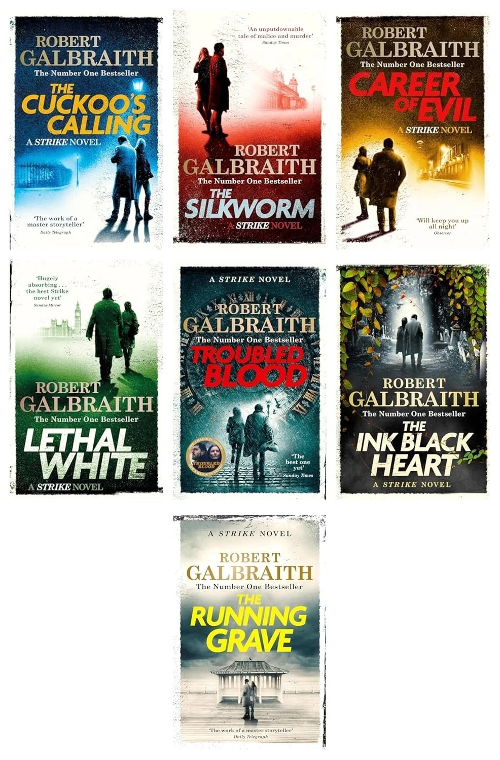 Cormoran Strike Series Collection 7 Books Set Robert Galbraith Lethal White