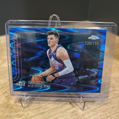 2025-26 Topps Chrome Walker Kessler Blue Raywave Refractor /150 #205