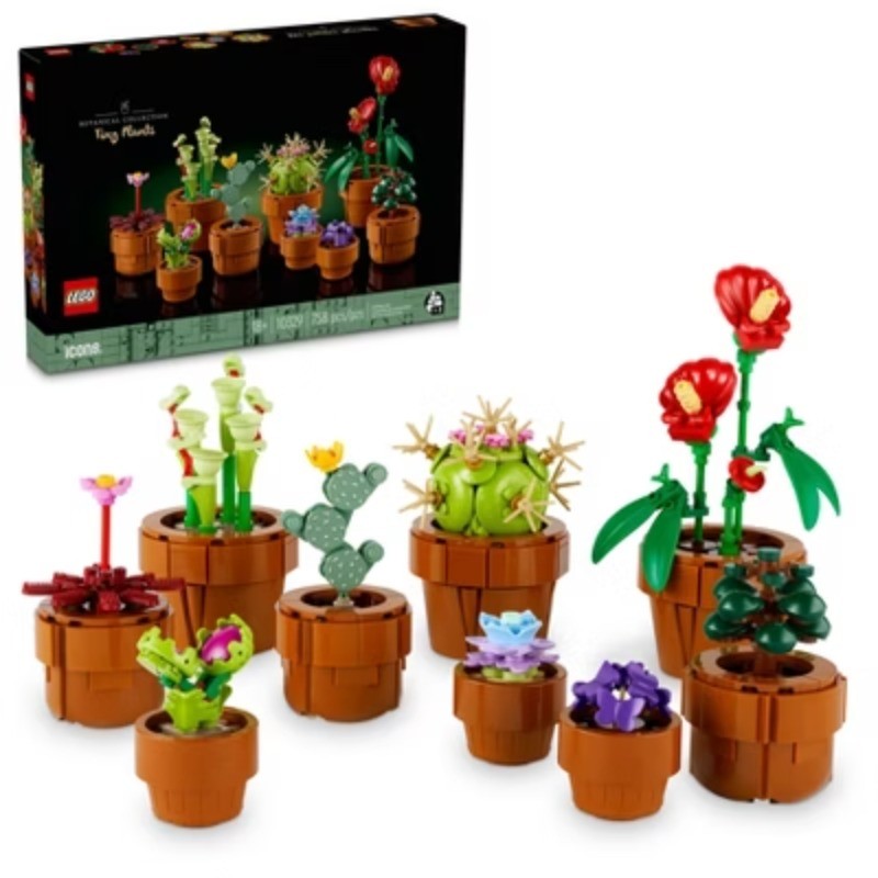 LEGO Icons Tiny Plants Build and Display Set 10329 with Flowers