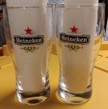 Heineken Beer Glasses .25 L - EUC Set of 2