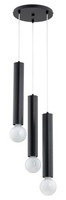 Moderne Schwarze HäNgelampen 3X60W/E27 Mit IP20 Schutzart