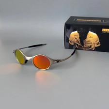 Oakley Mars X-Metal Sunglasses Silver Frame Red Gradient Lens