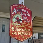 Vintage Rare  Budweiser Sign 25 X 15 Metal Eagle Breweriana Beer Man Cave