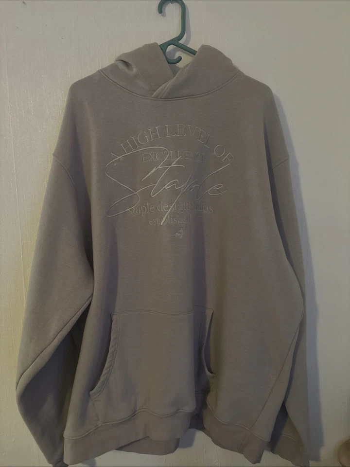 SUDADERA BÁSICA PARA HOMBRE BEIGE/TOSTADO 3XL PARTE SUPERIOR INFERIOR XL (se ajusta como 2xl) EXCELENTE ESTADO Foto 2 de 4