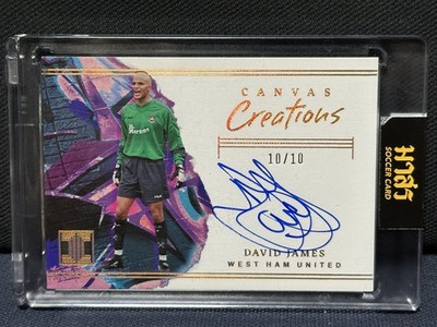 David James Impeccable Canvas Creations auto /10 On Card West Ham Soccer