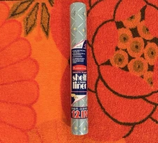 Vintage Rubbermaid Shelf & Drawer Liner Posy Blue 12 x 10 Ft 1983 New Sealed NOS