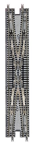 Rokuhan Z gauge R078 electric double track crossing point brown
