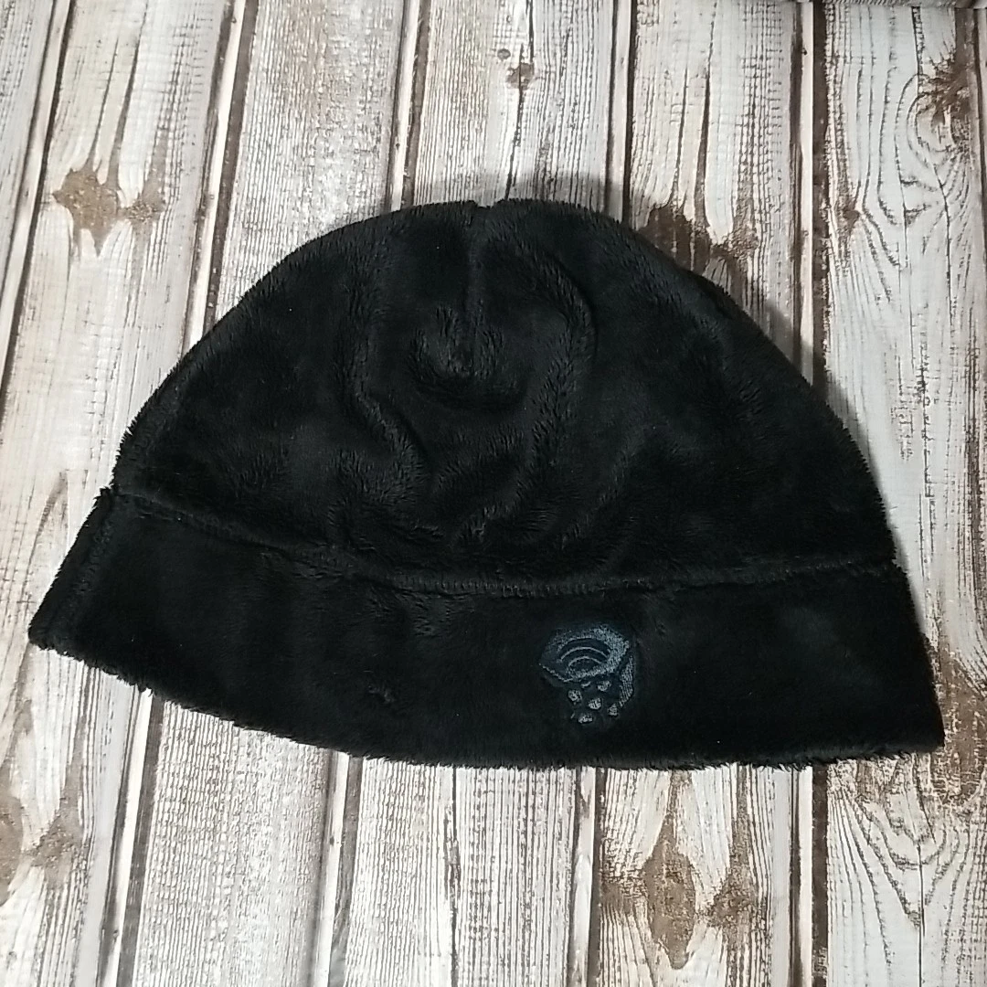 Womens Mountain HardWear Polyester Fleece Beanie Hat Winter Cap Black Size Large