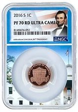 2016 S Lincoln Penny NGC PF70 RD Ultra Cameo - White House Picture Core POP 193