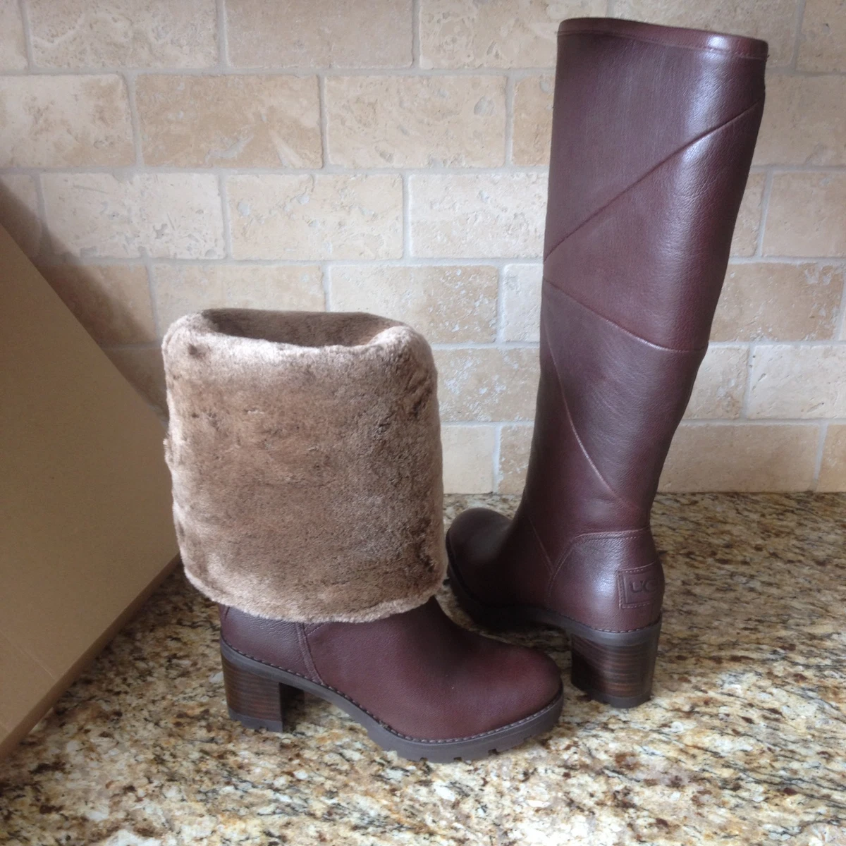 Knee high clearance leather ugg boots