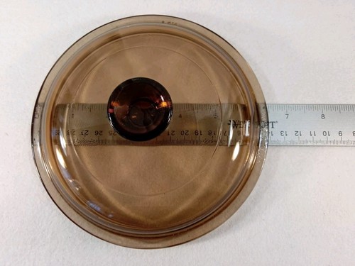 Pyrex Visions 14 Lid only Amber Brown for V-1.0 sauce Replacement Corning Ware - Picture 3 of 4