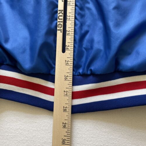 True Vintage Hawaii Satin Jacket Mens Large Blue White Red Kuulei Made USA 70s - Picture 14 of 16