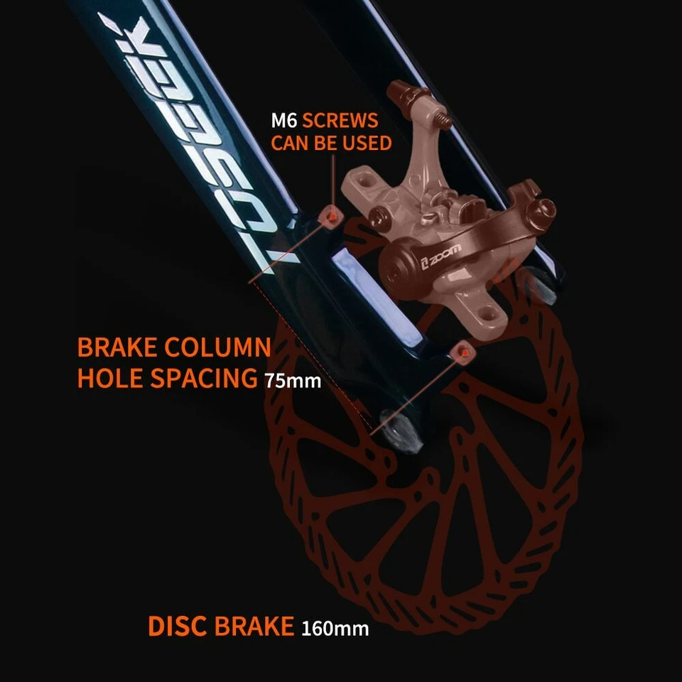 Universell MTB Kohlefaser Gabel Mountainbike Scheibenbremse Fahrrad Harte Gabel - Bild 4 von 4