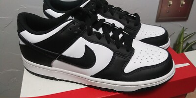 Nike Dunk Low 8.5 ブラック/ホワイト Nike Dunk Low Retro Panda 8.5 White Black Mens Authentic | eBay