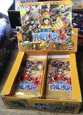 Anime One Piece Wanted Box - 1 Gold Booster Pack - RARE Trading Card TCG  CCG 